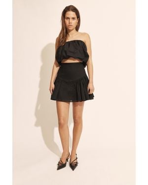 Bardot Amorette Cotton Mini Skirt - Black