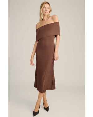 Bardot Harro Pleated Knit Dress - Natural