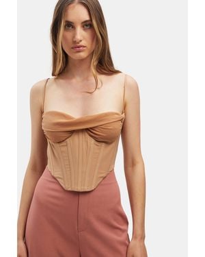 Bardot Femme Corset Top - Red
