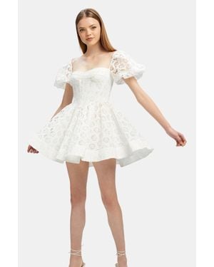 Bardot Kiah Broderie Mini Dress - White