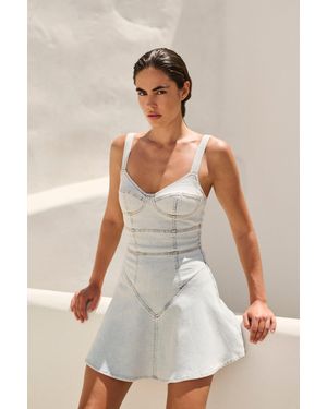 Bardot Reyna Denim Mini Dress - White