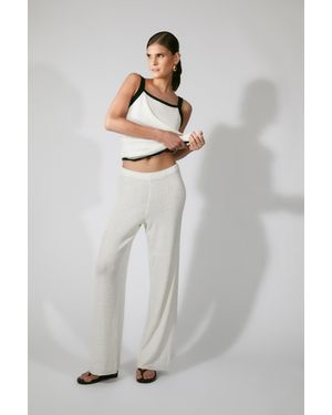 Bardot Beatriz High Rise Knit Pant - Gray