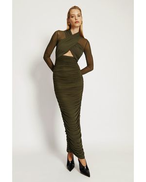 Bardot Aliyah Long Midi Dress - Green