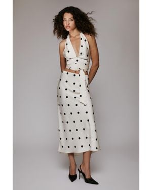 Bardot Phoebe Satin Midi Skirt - Multicolor