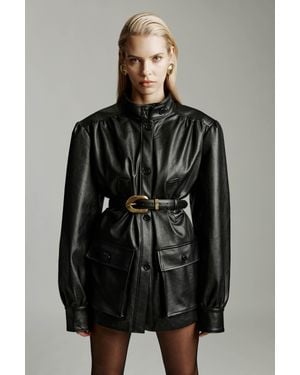 Bardot Clements Vegan Leather Jacket - Black