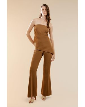 Bardot Halifax Slim Flare Pant - Natural
