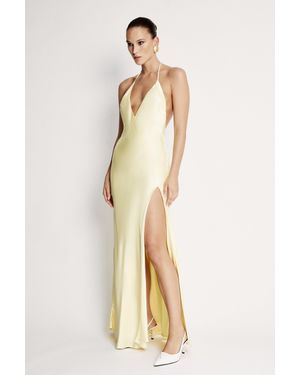 Bardot Yve Contrast Halter Dress in Black | Lyst