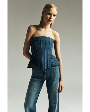 Bardot 030 Denim Bustier - Blue