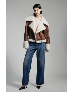 Bardot Finn Vegan Leather Jacket - Blue