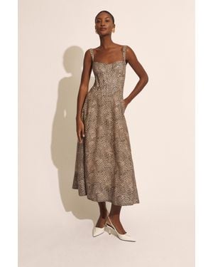 Bardot Lilah Corset Midi Dress - Natural