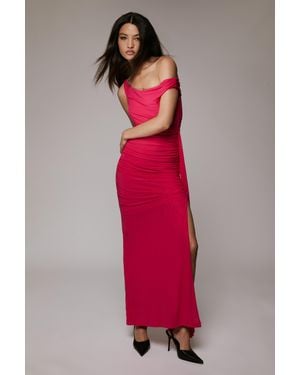Bardot Layana Asym Maxi Dress - Red