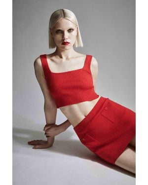 Bardot Sarita Knit Tank Top - Red