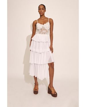Bardot Adelene Frill Midi Skirt - Pink