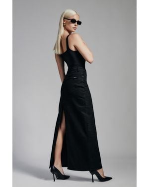 Bardot Evianna Denim Maxi Skirt - Black