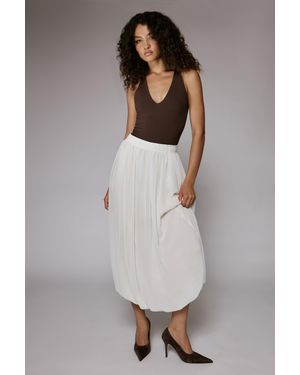 Bardot Corina Chiffon Maxi Skirt - Natural