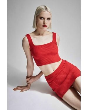 Bardot Sarita Knit Skirt - Red