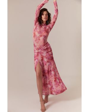 Bardot Lea Printed Mesh Dress - Pink