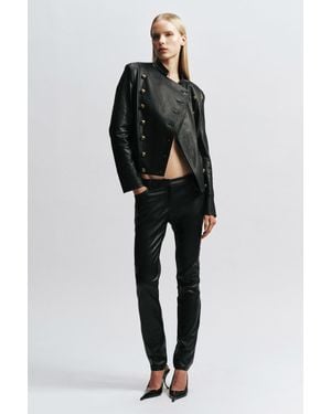 Bardot Jollie Vegan Leather Pant - Black