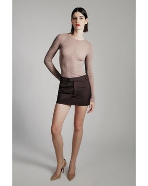 Bardot Anders Knit Top - Gray