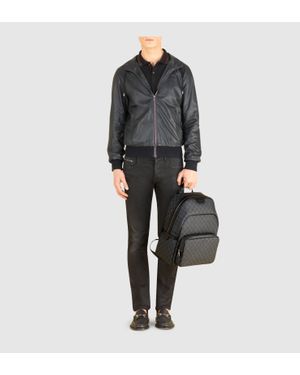Gucci Gg Supreme Canvas Backpack - Grey