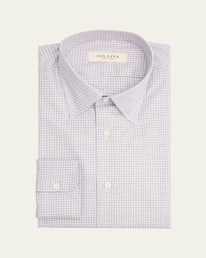 Giuliva Heritage Luigi Striped Sheer Button-Down Shirt - Multicolor