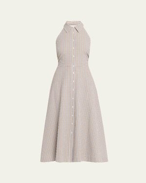 Veronica Beard Mackey Paisley Ramie Midi Dress in Blue | Lyst