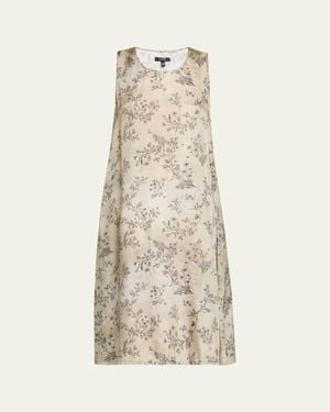 R13 Floral Sleeveless Midi Dress - Natural