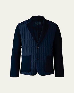 Mackage John Mixed-Media Jacket - Blue