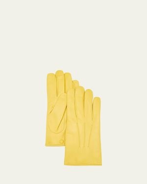 Mario Portolano Nappa Leather Gloves - Yellow