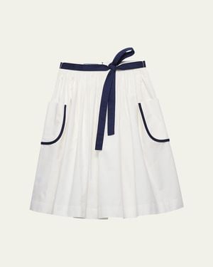 Prada Slubbed Toile Skirt - Multicolor