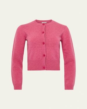 JW Anderson Ribbed Merino Wool Cardigan - Pink