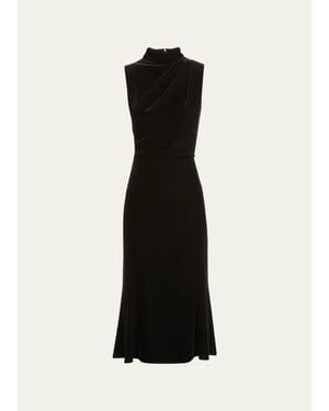 Shoshanna Audrey Sleeveless Velvet Dress - Black