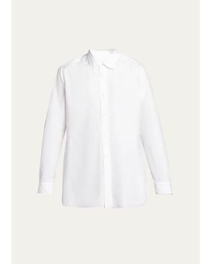Jil Sander Cotton Relaxed Fit Button-Front Shirt - White