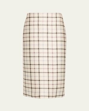 Brandon Maxwell The Mercer Bonde Pencil Skirt - White