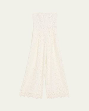Jonathan Simkhai Rebecca Strapless Lace Jumpsuit - Natural