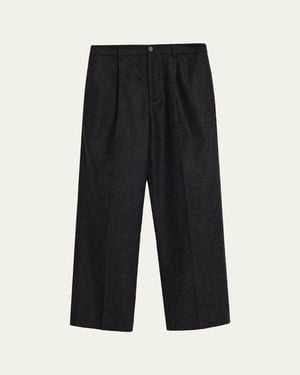 FRAME Pinstripe Wide Leg Pants - Black