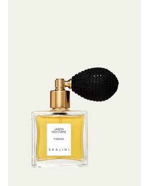 Shalini Parfum Jardin Nocturne Cubique Glass Bottle With Bulb Atomizer, 50 Ml - Black