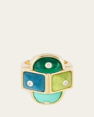 Brent Neale Hopscotch Statement Ring - Green