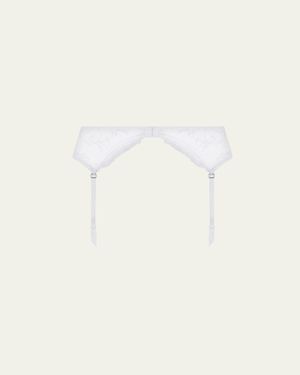 Lise Charmel Source Beaute Embroidered Lace Garter Belt - Natural