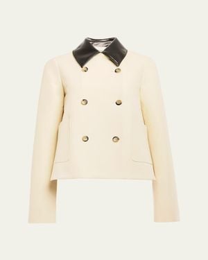 Altuzarra Harburg Cropped Double-Breasted Jacket - Natural