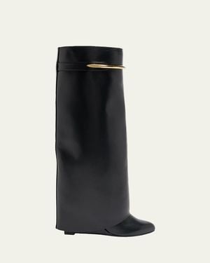 Givenchy Shark Pinch Leather Boots - Black