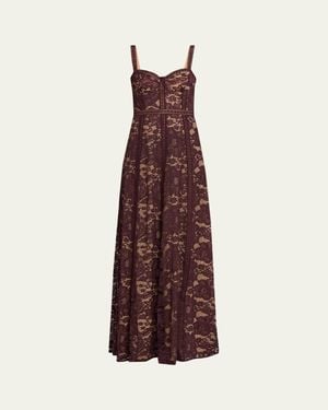 L'Agence Laynie Lace Maxi Dress - Purple