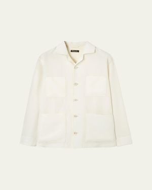 Loro Piana Joele Linen And Silk Overshirt - Natural