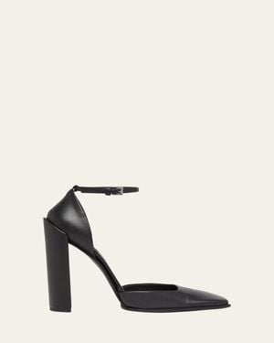 Alaïa Leather D'Orsay Square-Toe Pumps - White