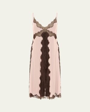 16Arlington Laura Silk Midi Slip Dress - Natural