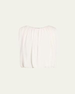 Vince Sleeveless Bubble Top - Natural