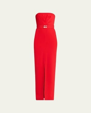 16Arlington Aeta Strapless Belted Gown - Red