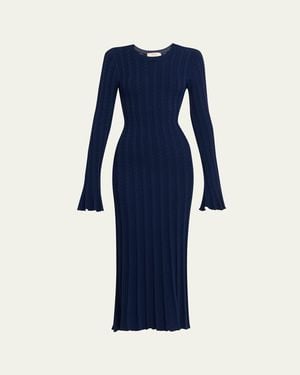 Sea Rhea Cable-Knit Midi Dress - Blue