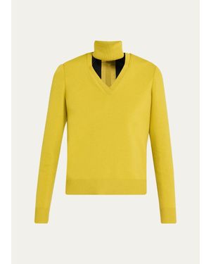 Marc Jacobs Merino Wool-Blend Turtleneck Sweater - Yellow