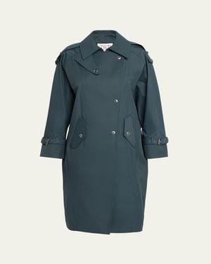 Twp Long Bogie Trench Coat - Blue
